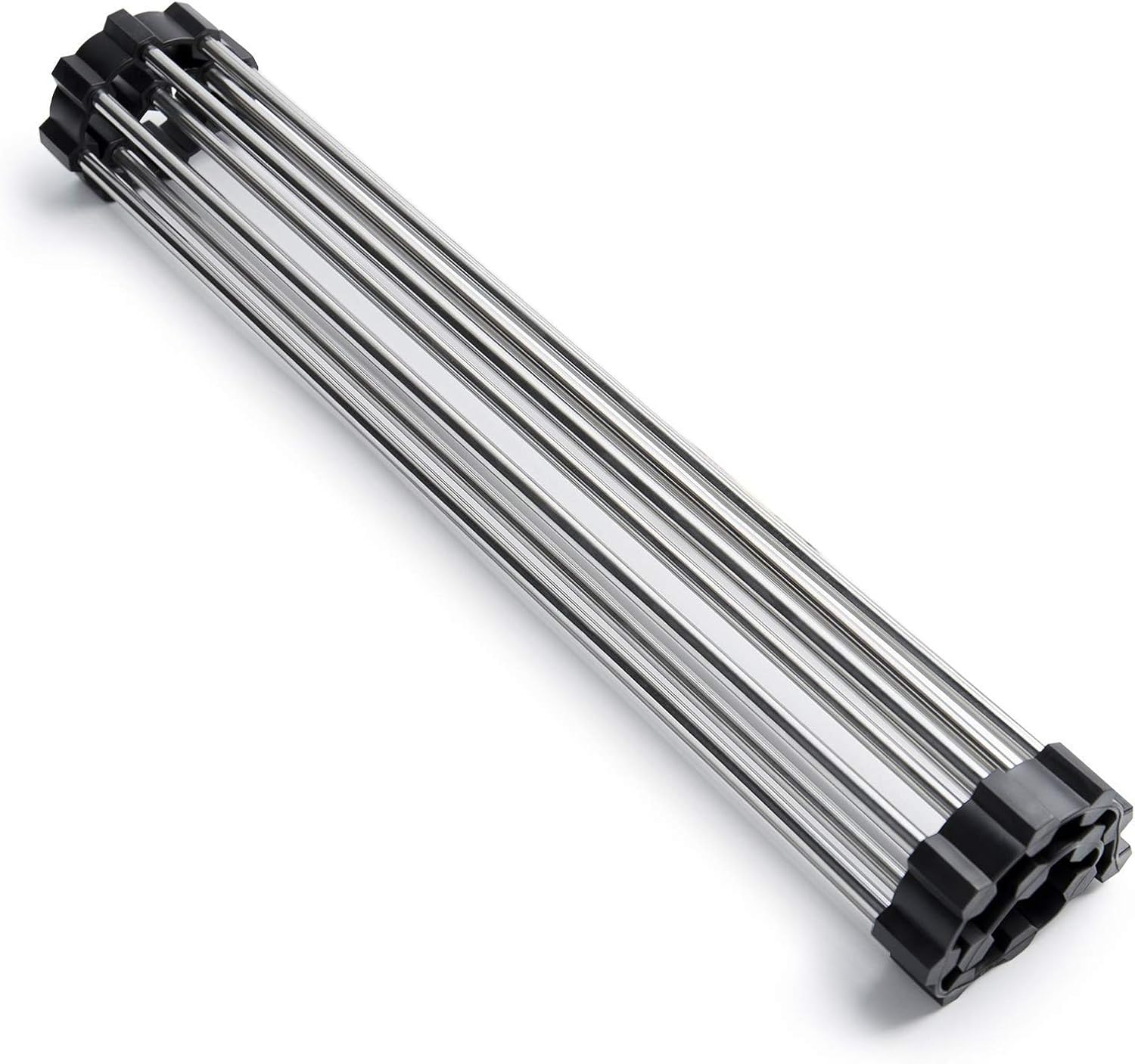 Homexpect over the Sink Dish Drying Rack 17.7 Inches X 16 Inches, 304 Stainless Steel Multipurpose Roll-Up Dish Rack, Foldable, Rollable and Easy to Store, Grey