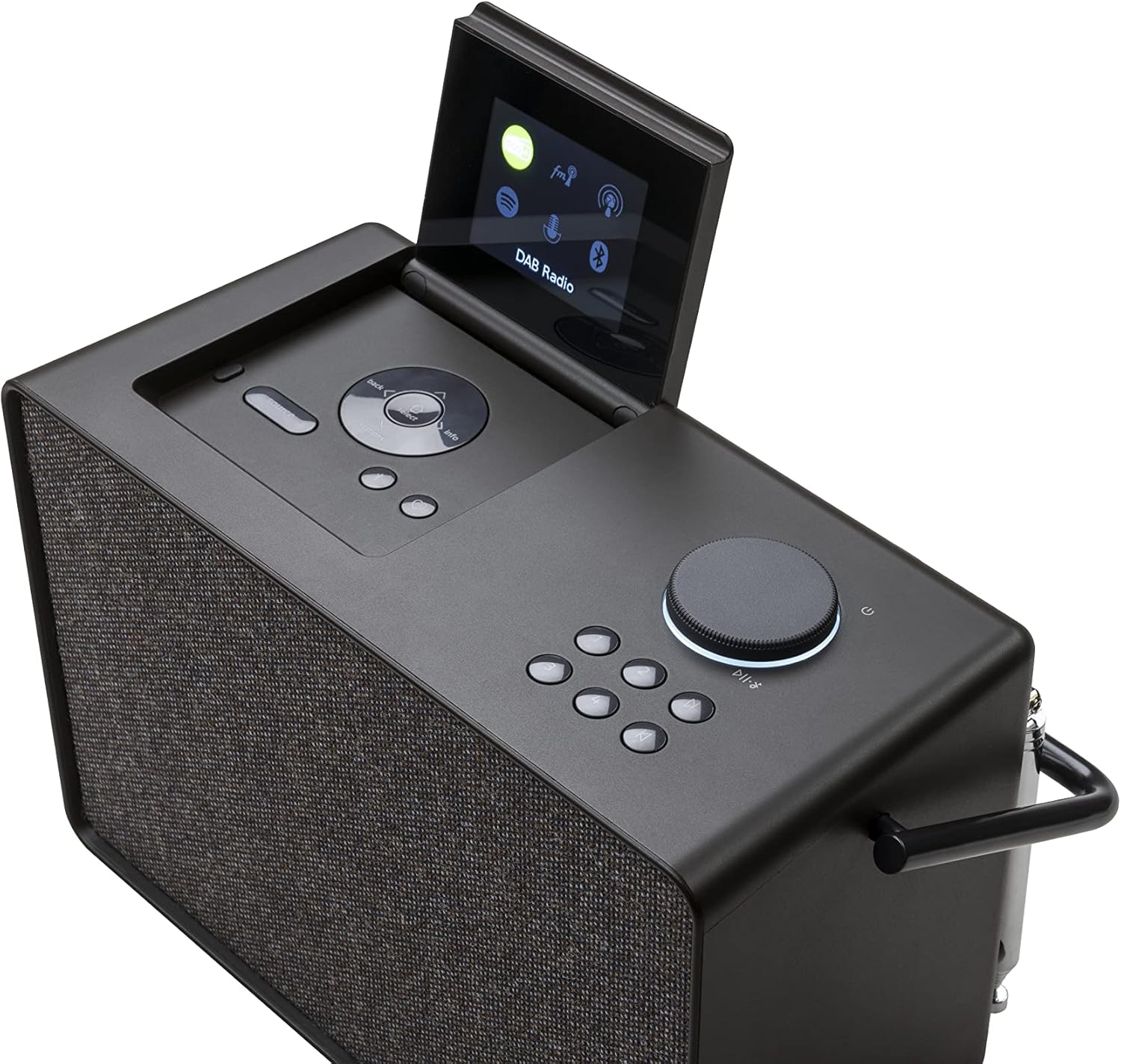 Pure Evoke Play Portable Music System for Indoors and Outdoors - DAB+/FM Radio, Internet Radio, Podcasts, Spotify Connect, Bluetooth, Foldable Colour Display (Coffee Black) image number 3