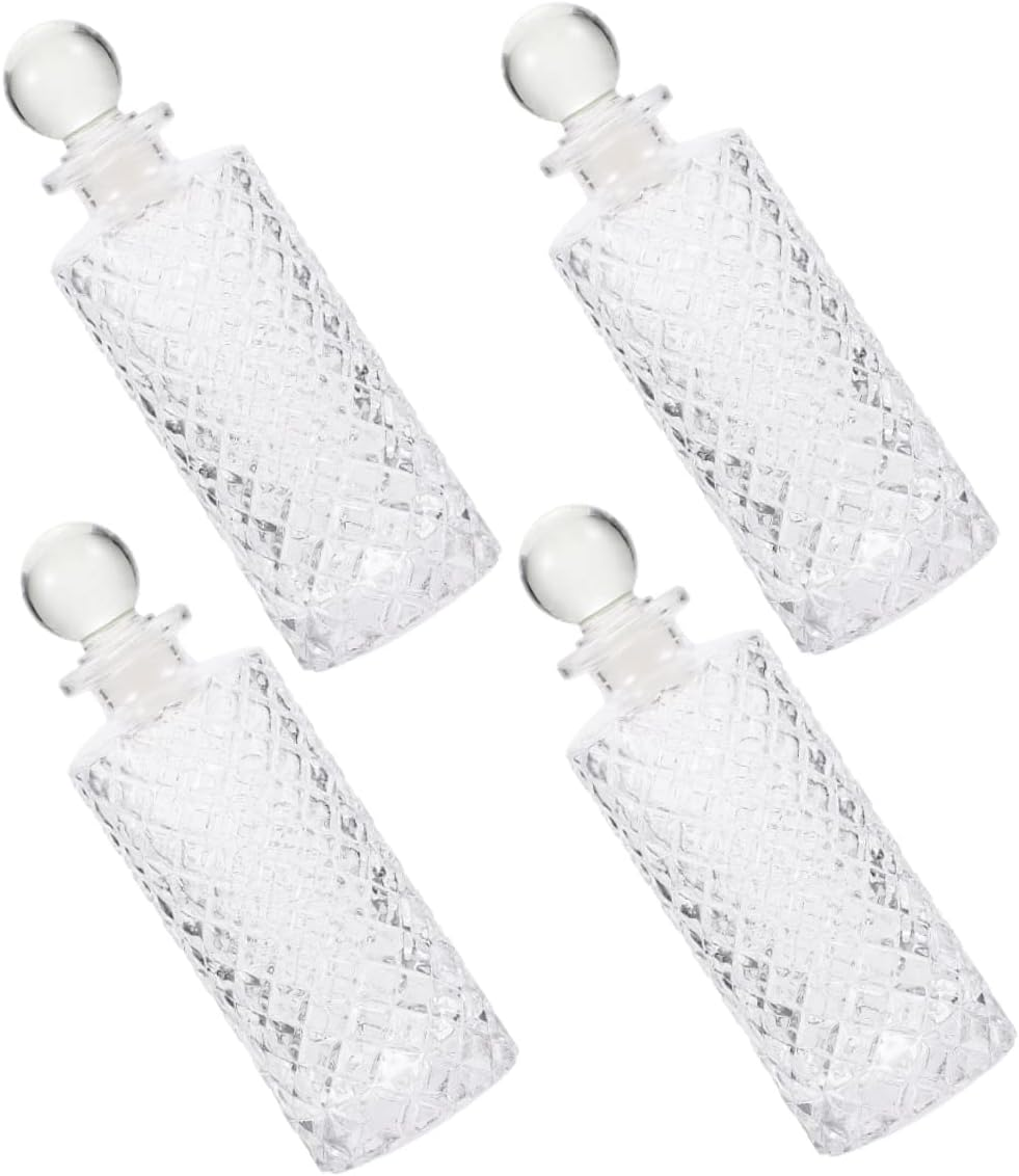 Aromatherapy Essential Oil Bottles 4Pcs 150Ml Glass Empty Perfume Dispensing Bottles Reed Diffuser Holder Fragrance Release for Home Living Room