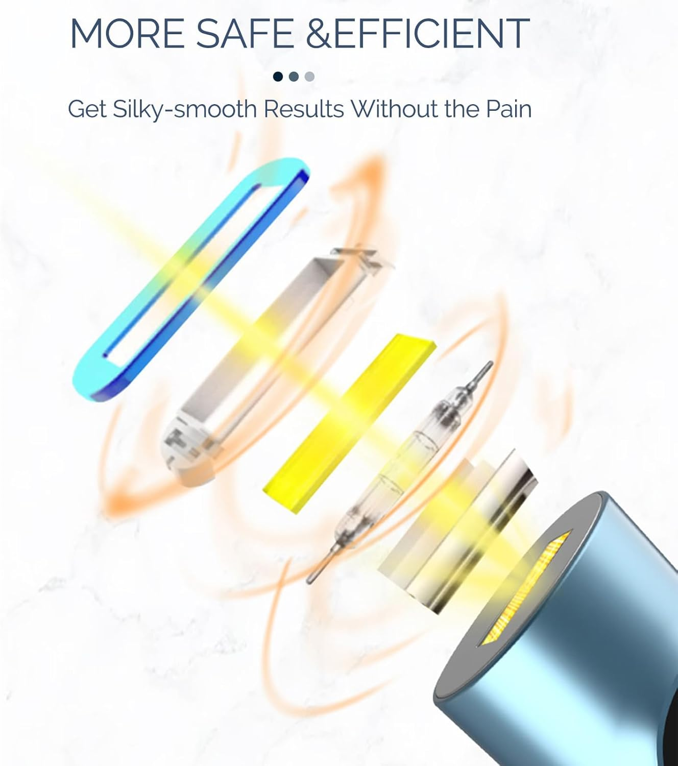 Laser Hair Removal for Women and Men - Permanent Painless Ice Cooling IPL Device Remover Machine with Shaver, Goggles, 999,999 Flashes for Body and Face, Corded image number 4