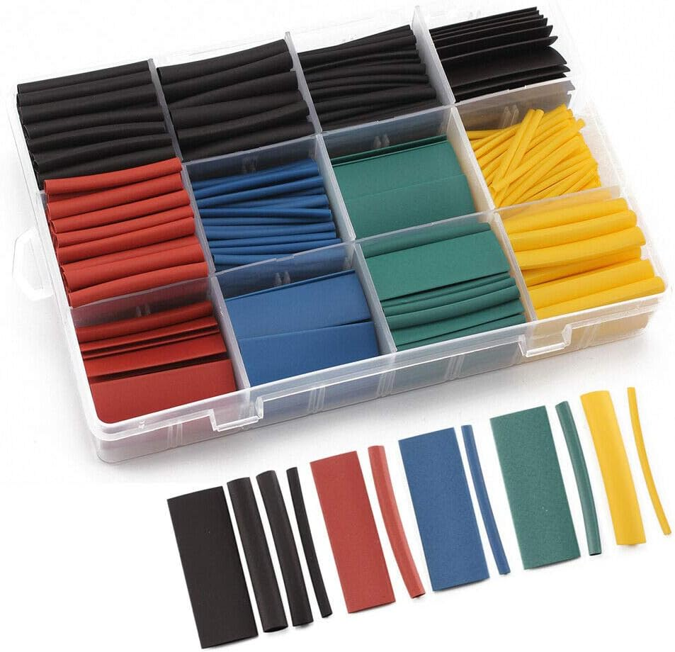 Heat Shrink Tubing Tube Assortment Wire Cable 530Pcs Insulation Sleeving Set (530PCS)