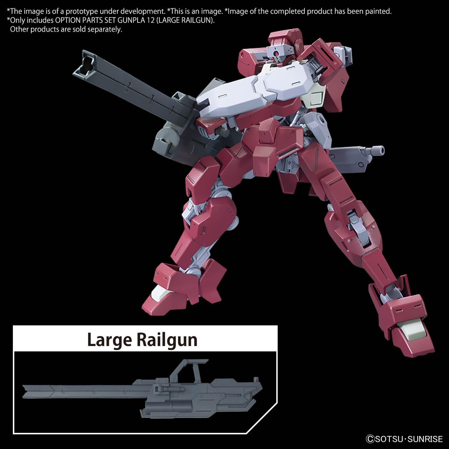 BANDAI Hobby Gundam Option Parts Set GUNPLA 12 (Large RAILGUN) image number 2