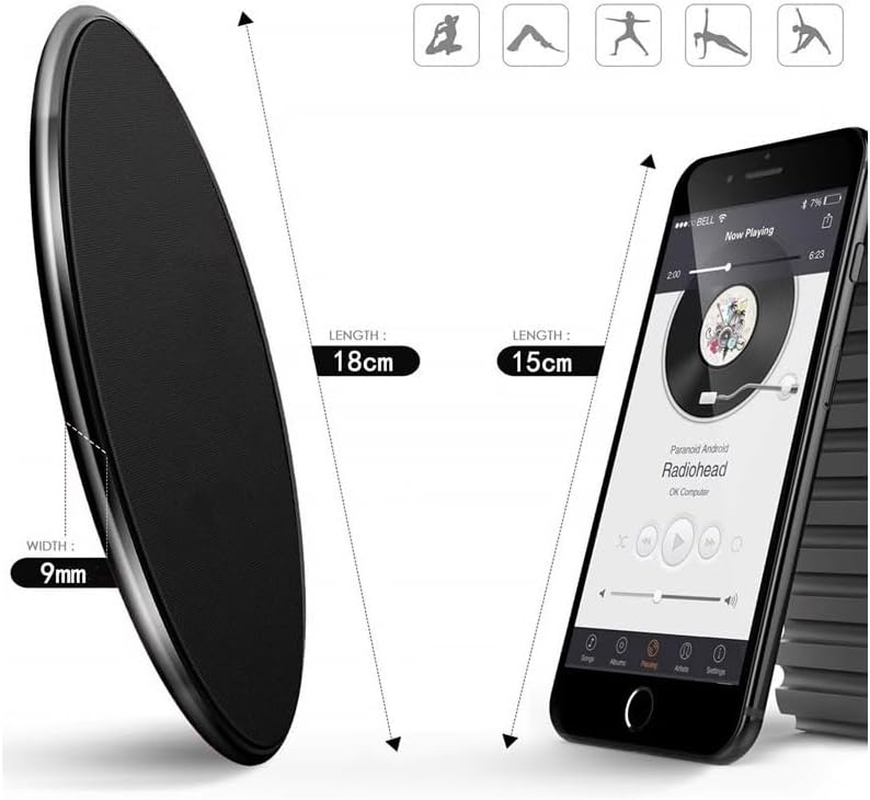 JZS Core Exercise Sliders for Home Workouts 2 Pack &ndash; Dual Sided Fitness Discs for Pilates Core Training and Full Body Workouts image number 1