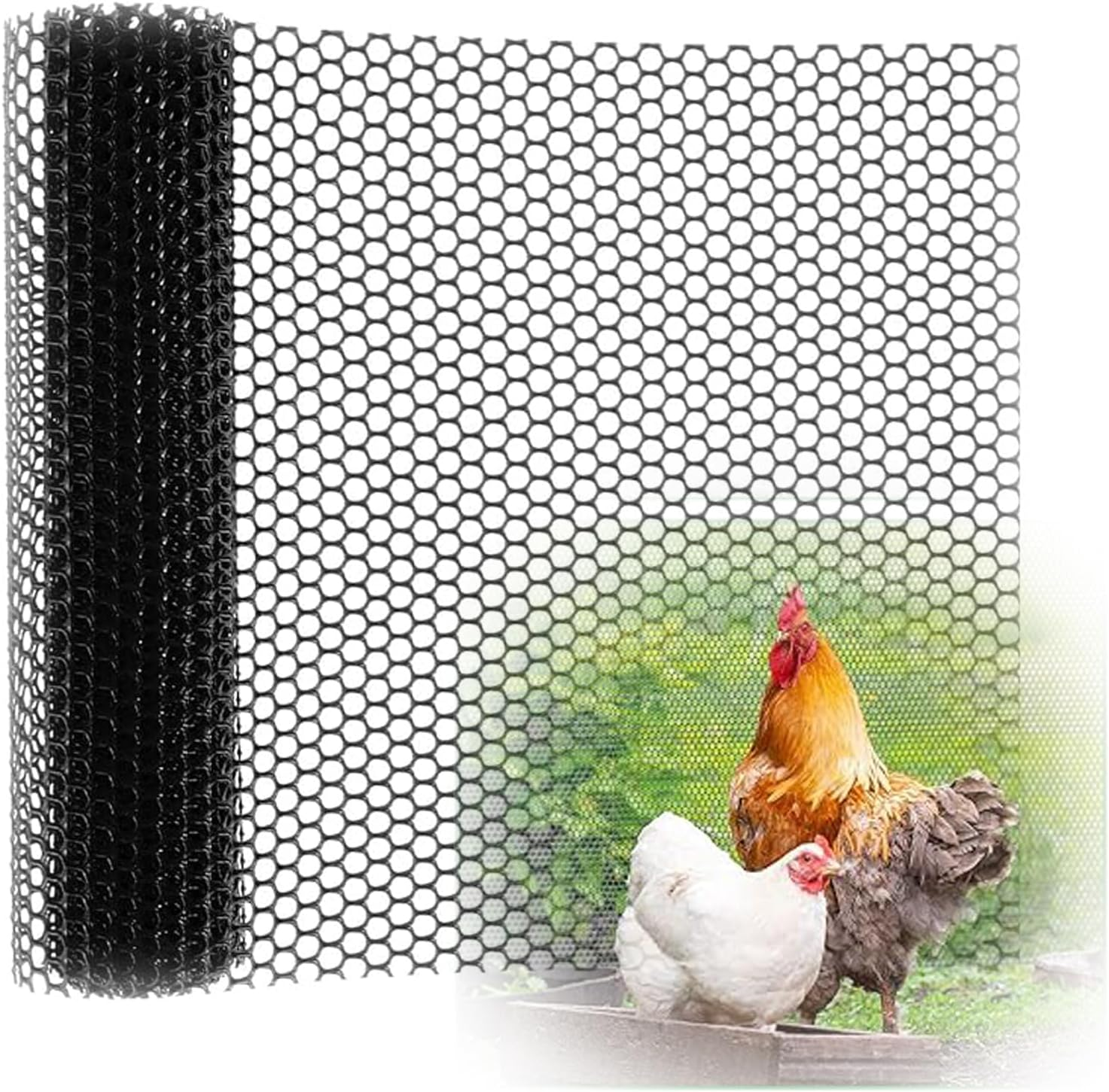 WEZCHUGHAOL Plastic Wire Mesh Fence 40 X 300CM Roll &ndash; Durable, Versatile Barrier for Pets & Gardening (White)