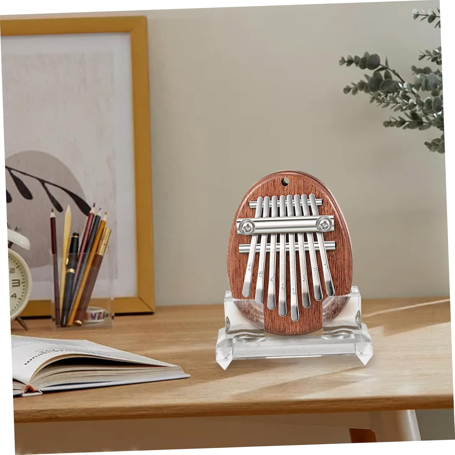 FUNOMOCYA 2Pcs Practical Acrylic Music Instrument Stand Kalimba Piano Display Stand Portable Thumb Piano Holder image number 5