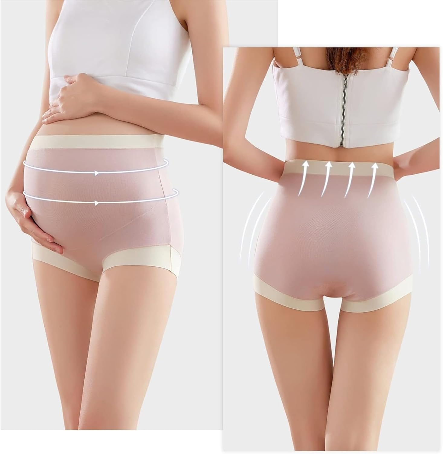 Women'S High-Waisted Modal Maternity Briefs &ndash; Soft Absorbent Over-Bump Pregnancy Panties 3-Pack