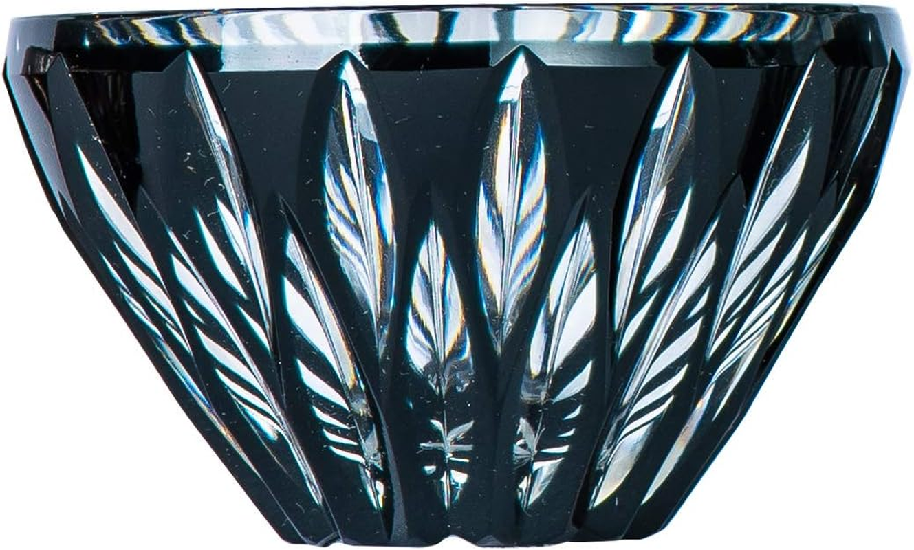 Yamashita Kogei 13049080 Glass Cup, Black, Diameter 2.8 X Height 1.6 Inches (70 X 40 Mm), Satsuma Black Kiriko Sakurajima Glass image number 2