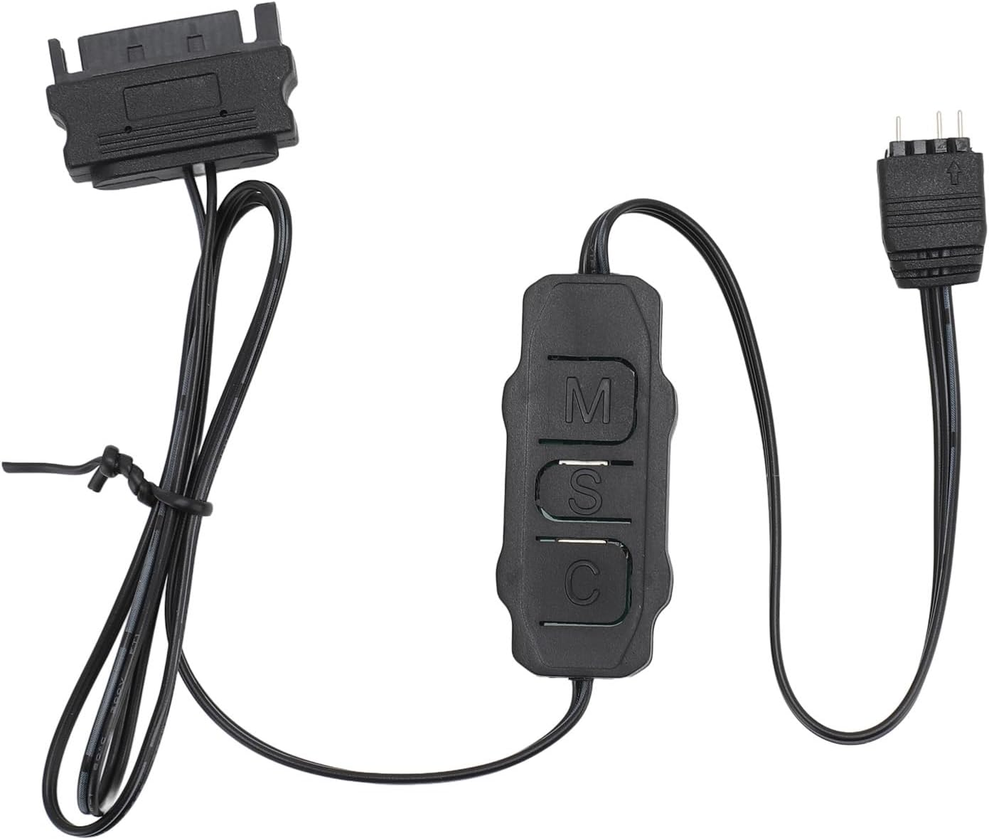 3Pin a RGB Controller, Light Stripe Controller, 5V 3 Pin Power Supply ARGB Light Stripe Remote Controller for PC Fans Coolers DIY ARGB Devices (Black)