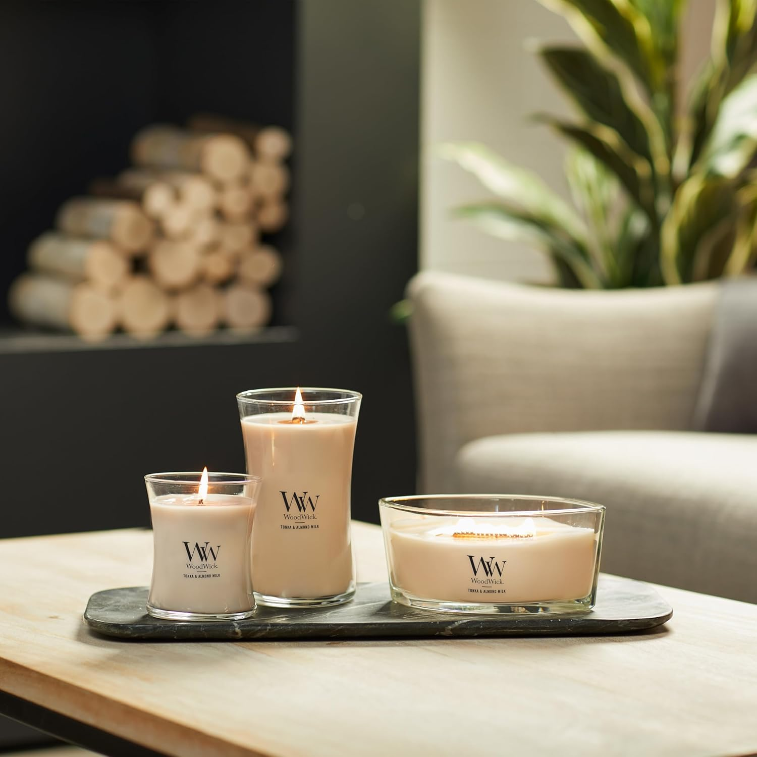 Woodwick Tonka and Almond Milk Jar Candle, Medium image number 6