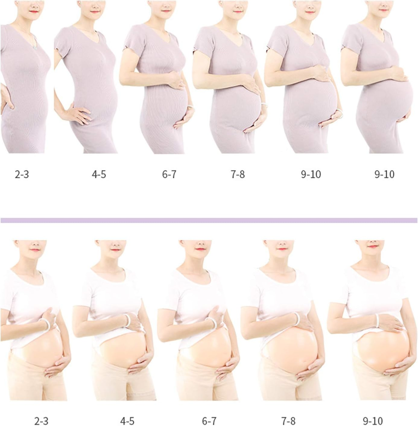 False Belly with Straps Photograph in Pregnant Silicone Belly, False Pregnancy, for Advertising Screen Performance Causing Maternity Clothes image number 4