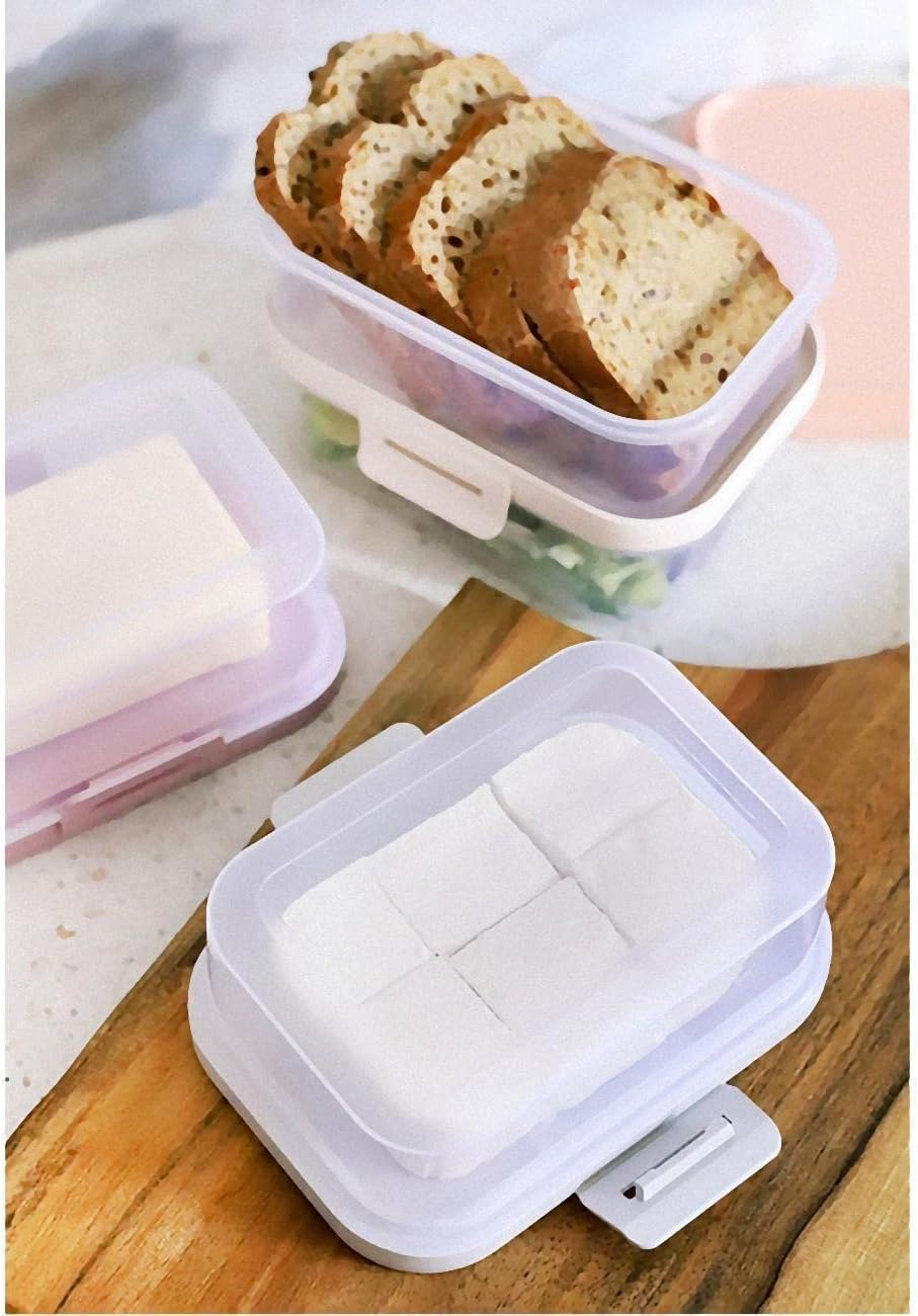 1 X High-Quality Stackable Butter Dish with Closure, Plastic Box Container, Perfect Order in the Fridge, Bpa-Free, Multipurpose, Cream-White image number 6