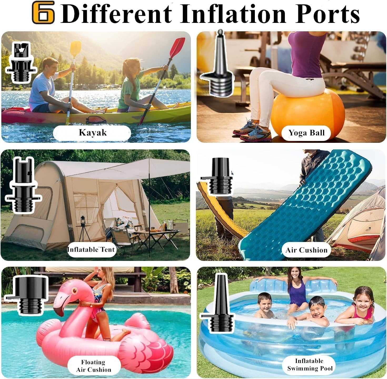 B-Qtech 18000Mah Rechargeable SUP Pump Paddle Board Pump Electric Air Pump, 20PSI High Pressure with Dual Stage Inflator/Deflator, 12V Auto-Off Portable Inflatable Pump for Kayak/Wing/Tent/Boat/Bag image number 3