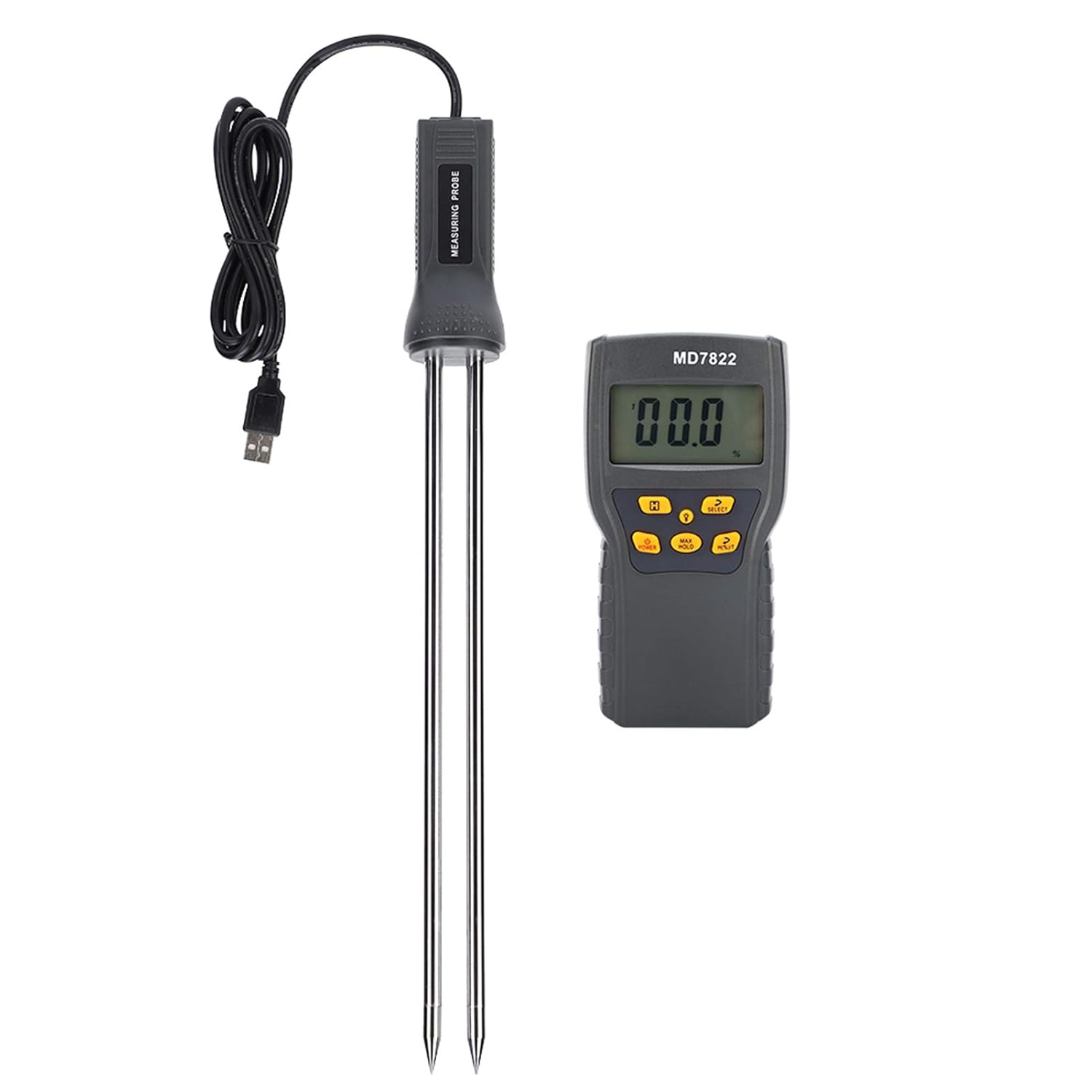 Hygrometer LCD Meter, Tester Tester Humidity Meter Detector for Rice Soybean image number 5