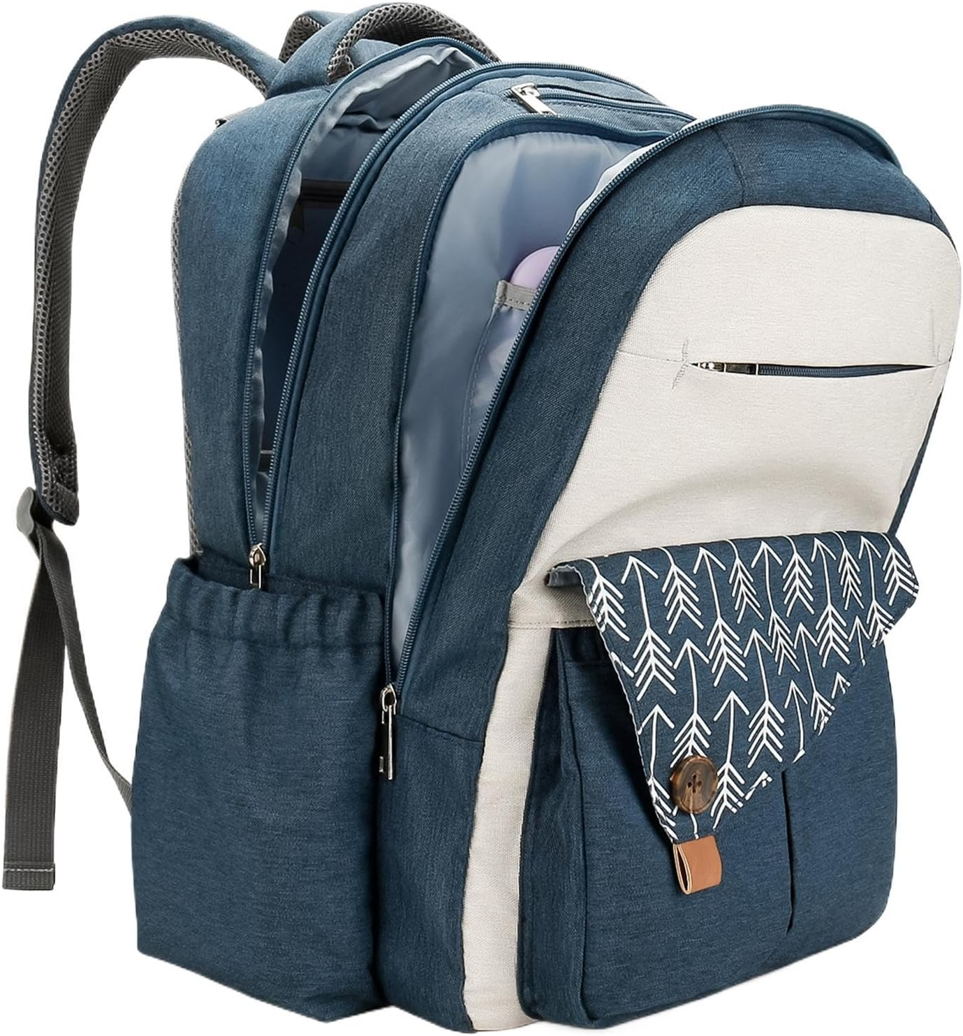 Diaper Bag Backpack for Dad,Large Backpack Diaper Bags | Must Have Double Layer Toddler Travel Bag with Stroller Straps | Multi-Function Waterproof Bag Pair, Dark Blue, Consulte La Descripci&oacute;n image number 1