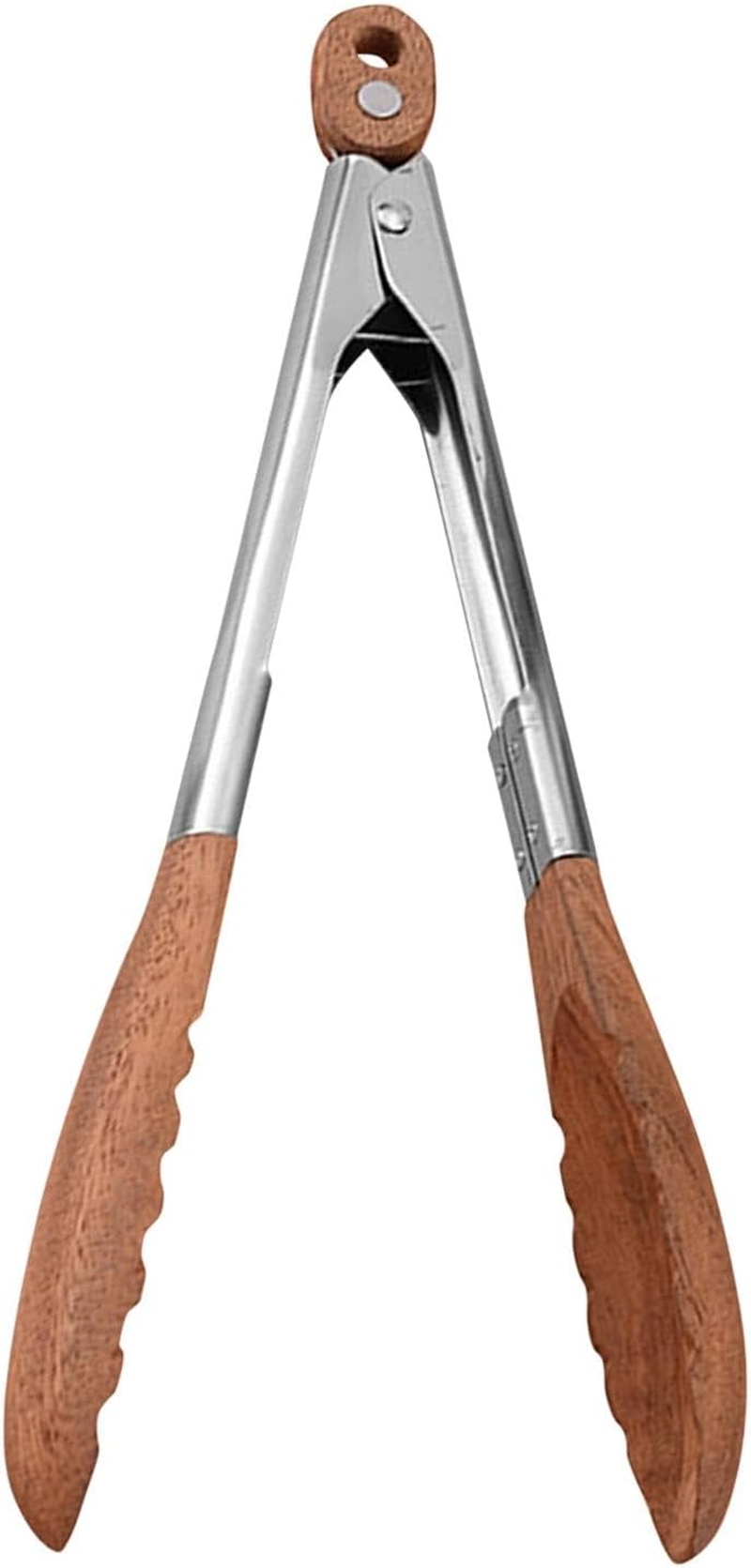 Salad Bread BBQ Non Slip Kitchen Tongs Toast with Wooden Tips Vegetable Meat image number 5