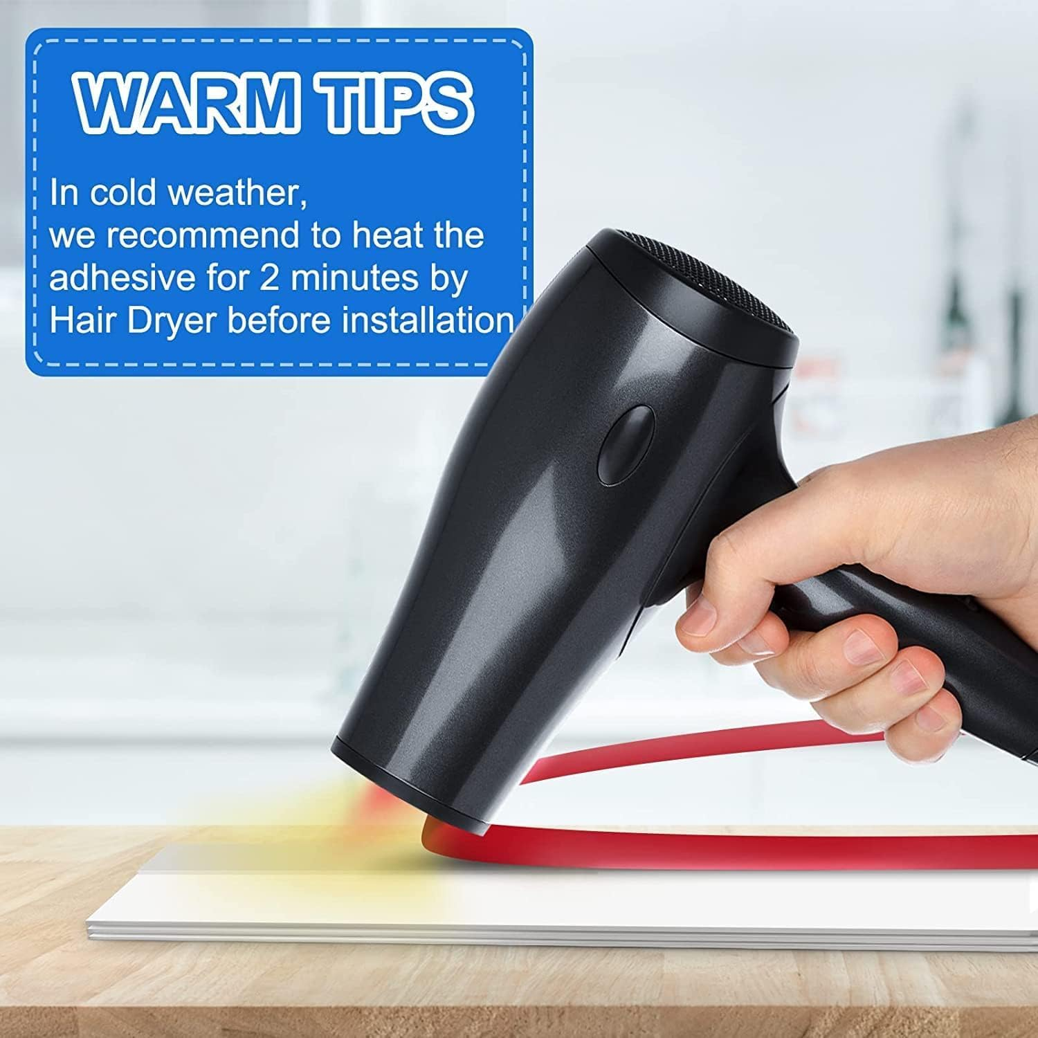 Draft Excluder for Doors 2 Pack Self Adhesive Door Draft Excluder Soundproof Weather Proof Draught Excluder for Doors 2" W X 39" L White for Soundproofing, Insect Proofing and Waterproofing image number 4