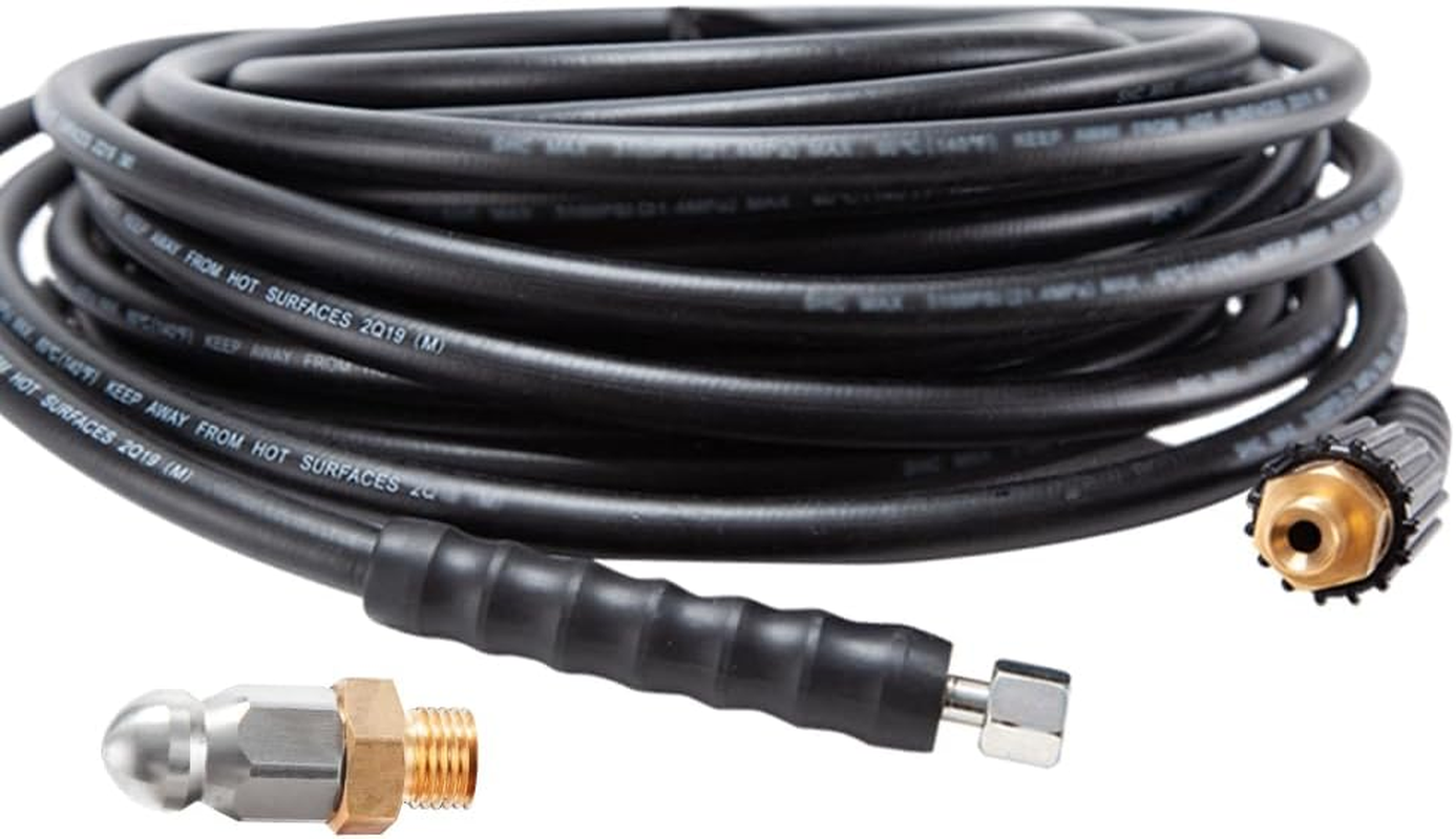 JET-USA Pressure Washer Hose Drain Cleaner Nozzle 20M Extension Hose with Accesory Pack