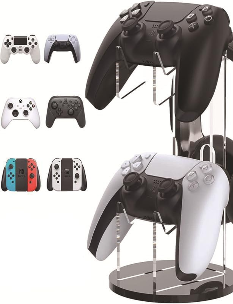 WEZCHUGHAOL Universal Dual Controller Holder for PS4, PS5, Xbox ONE, Switch - Stand and Desk Organizer image number 5