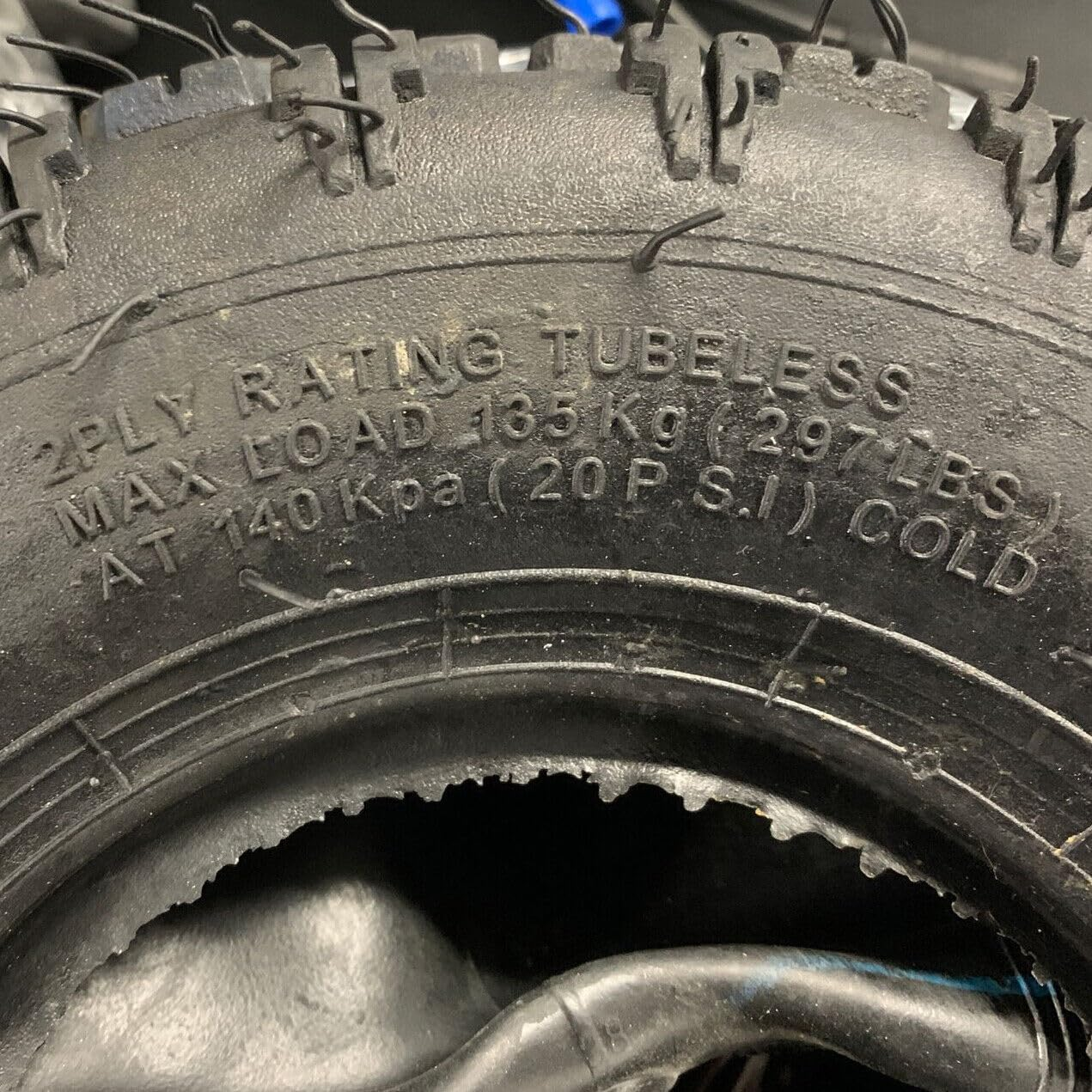 TDR 4 Set 13X5-6 Tyre Tire and Tube Set for 6 Inch Rim Ride on Mower Go Kart ATV Quad Scooter 2PLY Knobby Tubeless image number 5