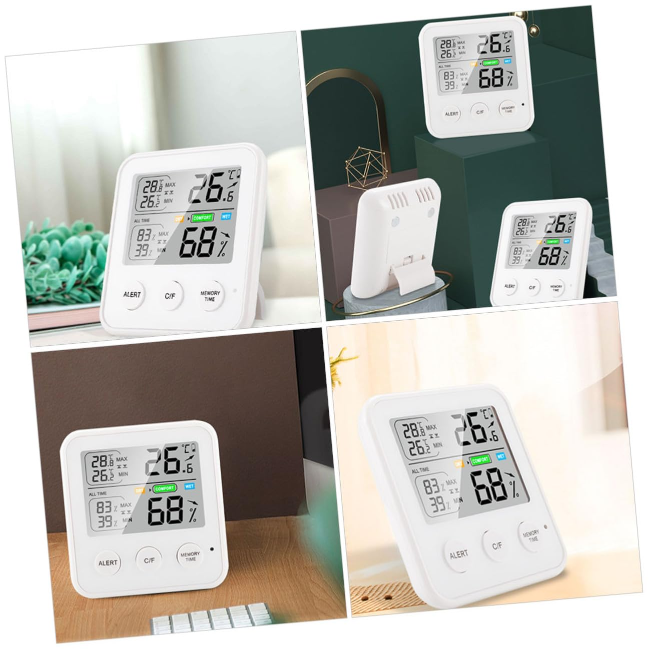 High Precision Digital Thermohygrometer for Indoor Use Multipurpose Hygrometer Thermometer with LCD Display Abs Material Accurate Temperature Humidity Sensor for Home Office image number 4