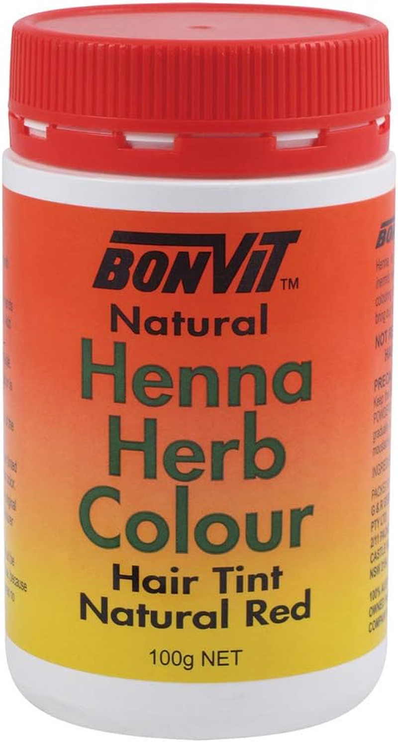 Bonvit Henna Herb Hair Tint Colour 100 G, Dark Red 100 Grams - Auburn image number 4