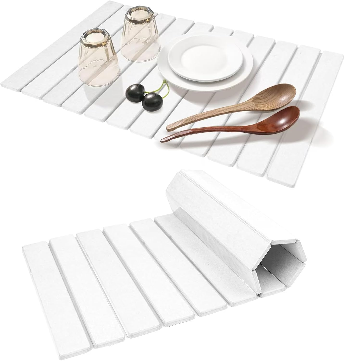 Diatomaceous Earth Dish Drying Mat, 60*40Cm Stone Drying Mat, Diatomaceous Earth Mats, Stone Dish Drying Mat, Environmentally Friendly Quick-Drying, Suitable for Tableware, Bottles, Cups image number 4