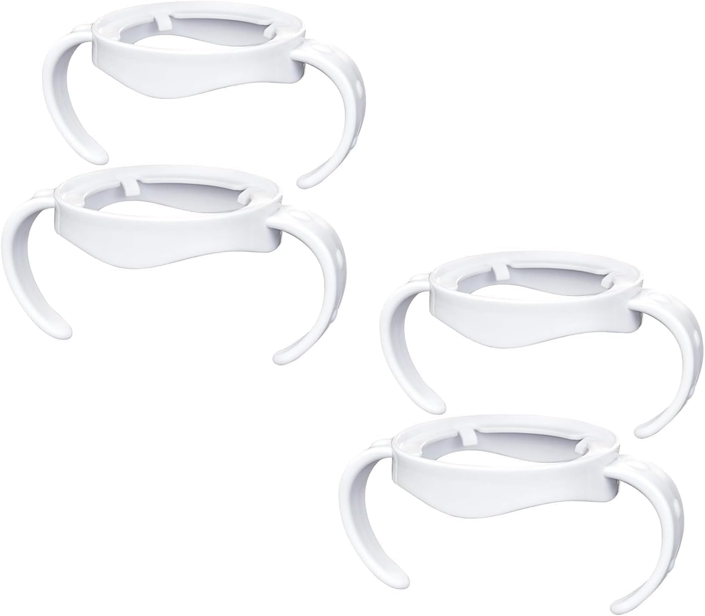 4 Pack Bottle Handles for Philips Avent Bottles, Compatible Avent Holder, Wide Mouth PP Glass Bottle Grip Handle Accessories (White) image number 3
