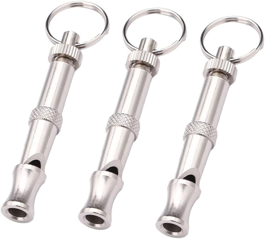 Leadigol 3 Pack Dog Whistle,Whistle Adjustable Sound Supersonic Frequencies Sit down Whistle Make Dog Stop Barking Whistle Pet Supplies Pet Whistle Key Chain Behavior Training Tool image number 2