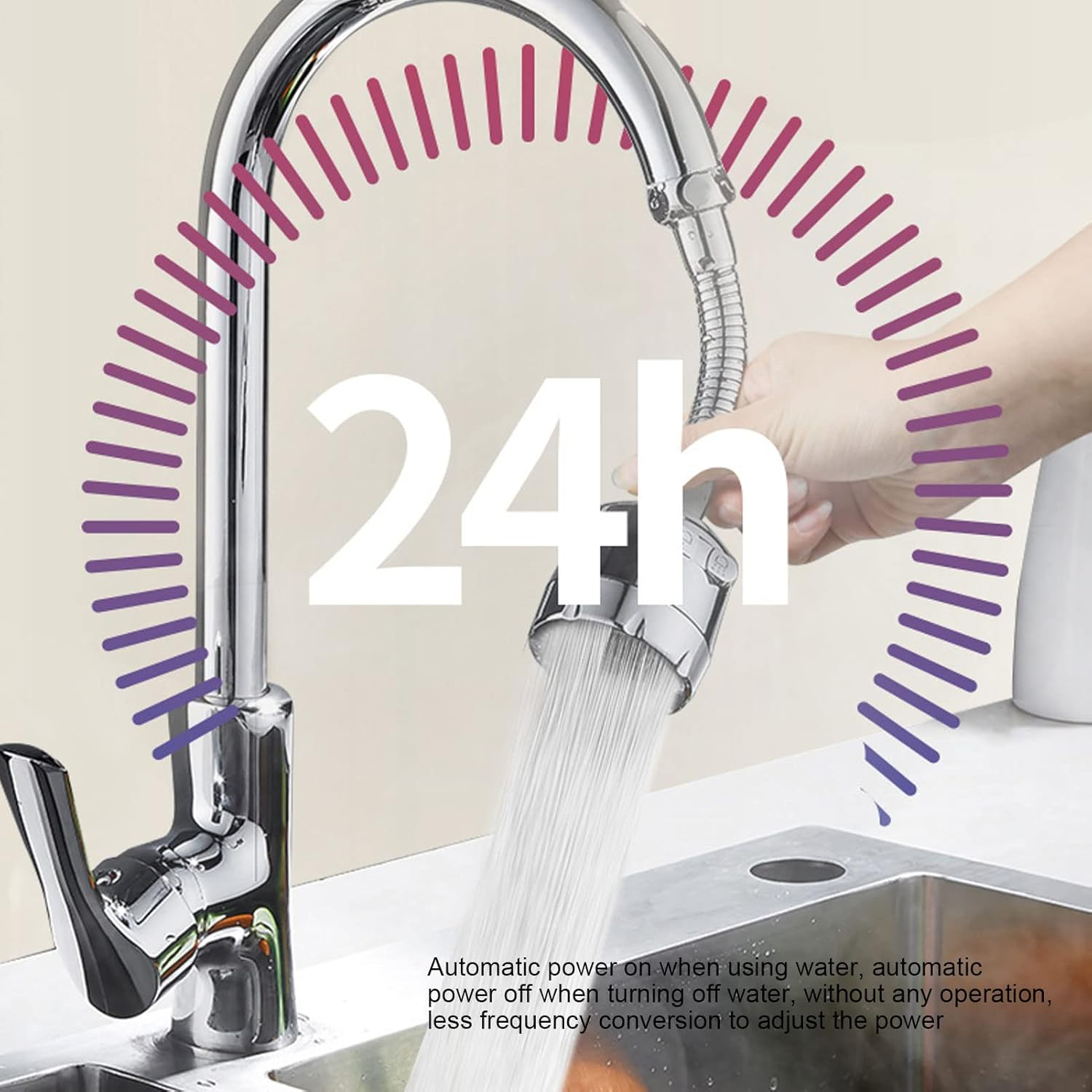 Electric Tankless Water Heater, 5500W Household Instant Water Hot Heater with G1/2 Caliber, Overheating Digital Display Hot Water Heater for Home Kitchen Bathroom image number 4