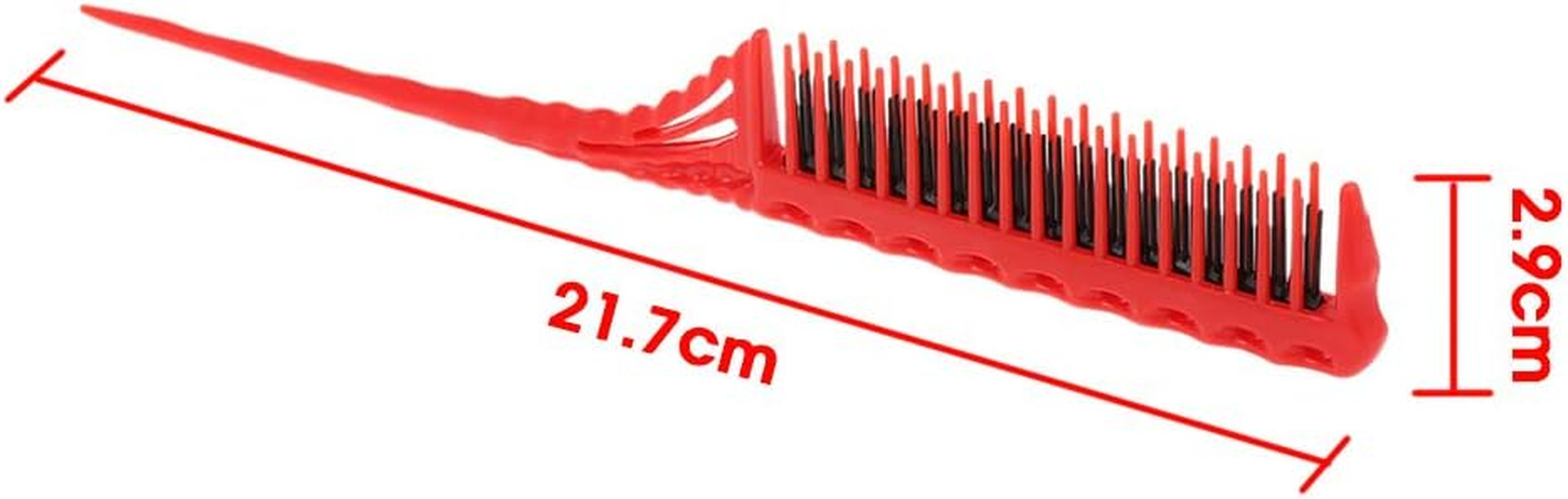 Yasao 3-Row Teeth Teasing Comb Detangling Brush Rat Tail Comb Adding Volume Back Coming Hairdressing Combs White image number 5