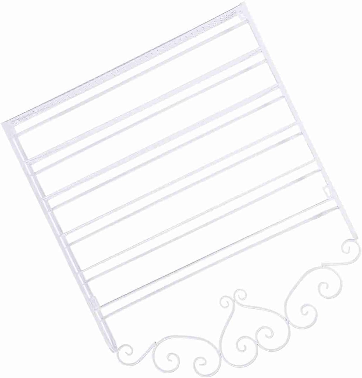 6 Tiers Polish Wall Rack Organizer Nail Display Shelf Stand 180 Bottles Storage Metal Durable (White) image number 2