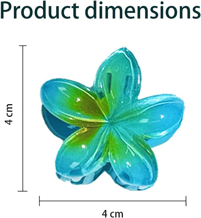 YFTRFR Pack of 7 Flower Hair Clips, Non-Slip Hawaiian Hair Clip, Large Flower Hair Clip, Plastic Hair Clips, Acrylic Accessories in Petal Design, Can Be Used on Hair Styling Accessories image number 5