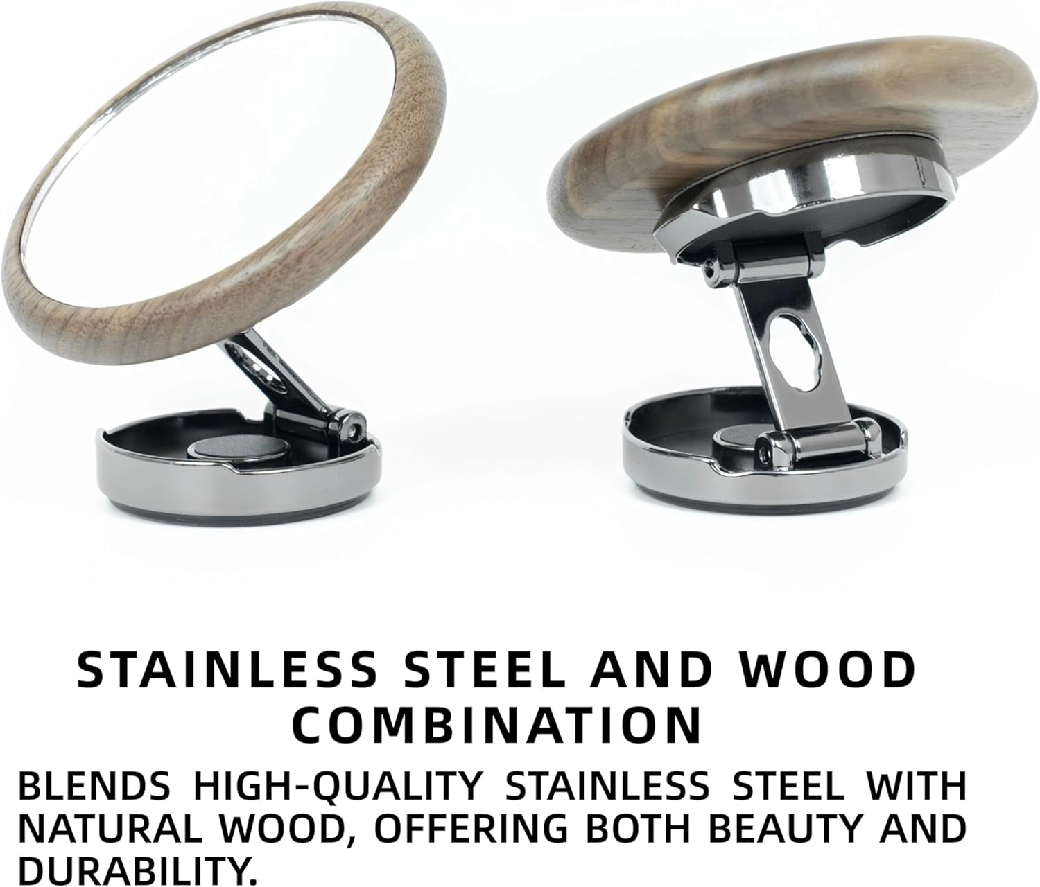 NEOUZA Espresso Shot Mirror for Flair Espresso Maker & Bottomless Portafilter | Multi-Angle Adjustable | Detachable Magnetic Mirror | Optimal Espresso Extraction Observation (Metal Gray) image number 1