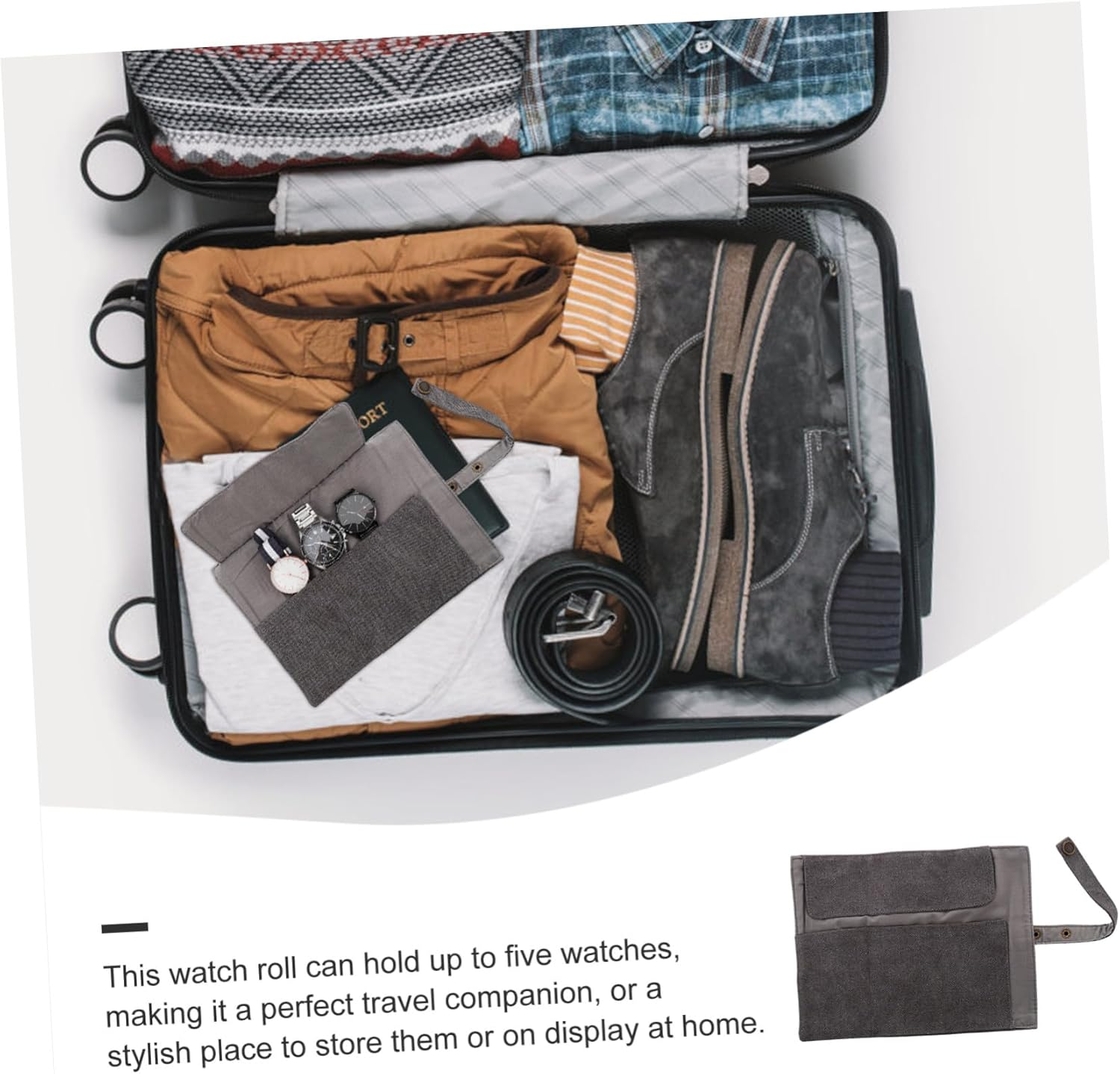 BESPORTBLE Smart Watch Storage Bag for Travel Organizer Pouch for Watch Band Nylon Material for Fitness Trackers and Watches