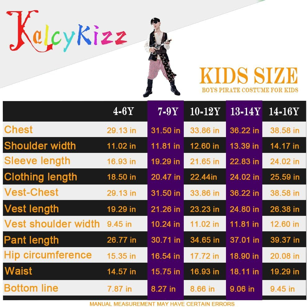 Boys Pirate Costume for Kids Halloween Cosplay Clothing image number 1