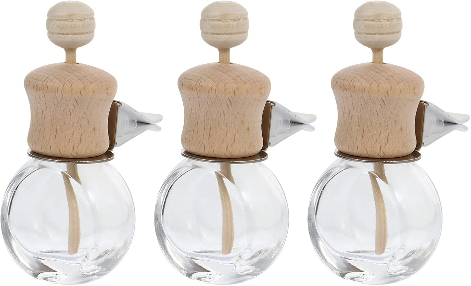 Small Glass Bottles for Car Air Freshener Essential Oil Diffuser Car Vent Perfume Holder image number 2