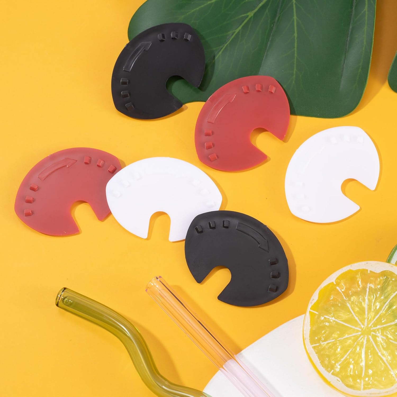 CHANZET Soda Can Covers Lids 12Pcs, Silicone Can Covers for Soda Lid Drink Beer Pop Beverage, Can Sealer Cap Closer Top Protector Fizz Keeper Spill Guard Black White Red 3 Colors Can Lids image number 1