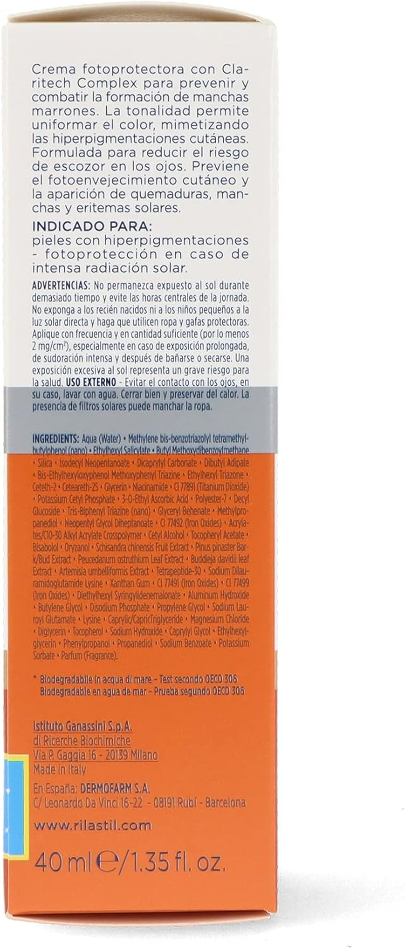 Rilastil Sun System D-Clar Crema Fotoprotettiva Uniformante Medium SPF50+, 40 Ml image number 2