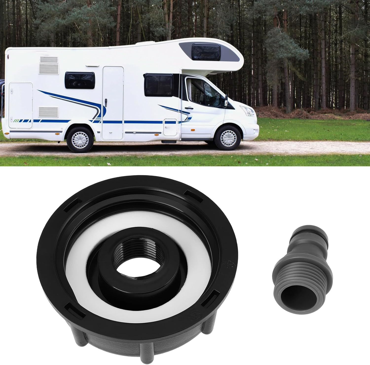 LT Easiyl 2PCS Motorhome Water Filler Cap Compatible with Hozelock Connector Compatible with Chausson Motorhome image number 1