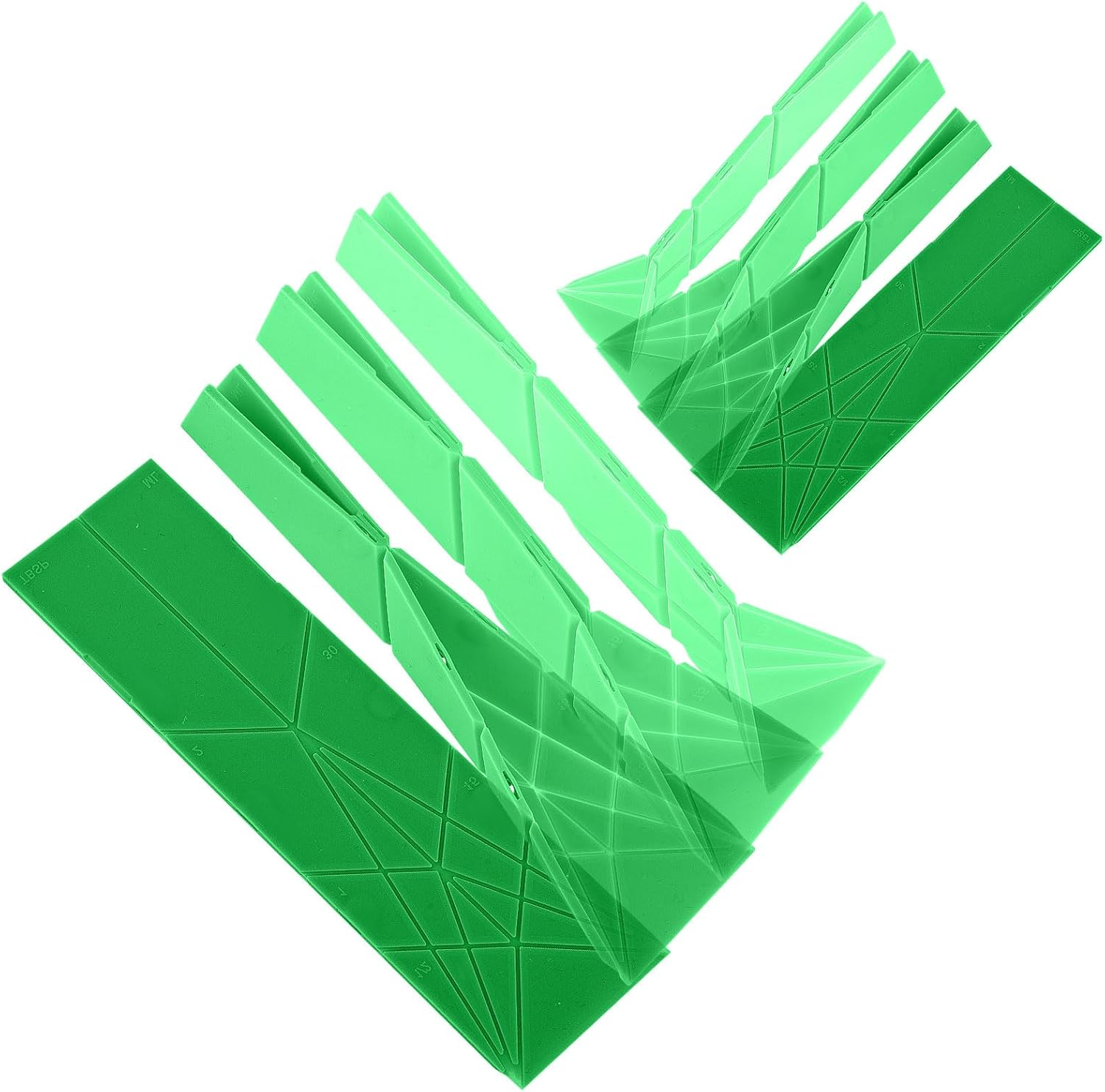 2Pcs 3-In-1 Polygons Measuring Spoon, 6 Different Sizes Foldable Flat Magnetic Measuring Spoons for Liquid Dry Ingredients Multifunctional Kitchen Gadgets (Green) image number 6