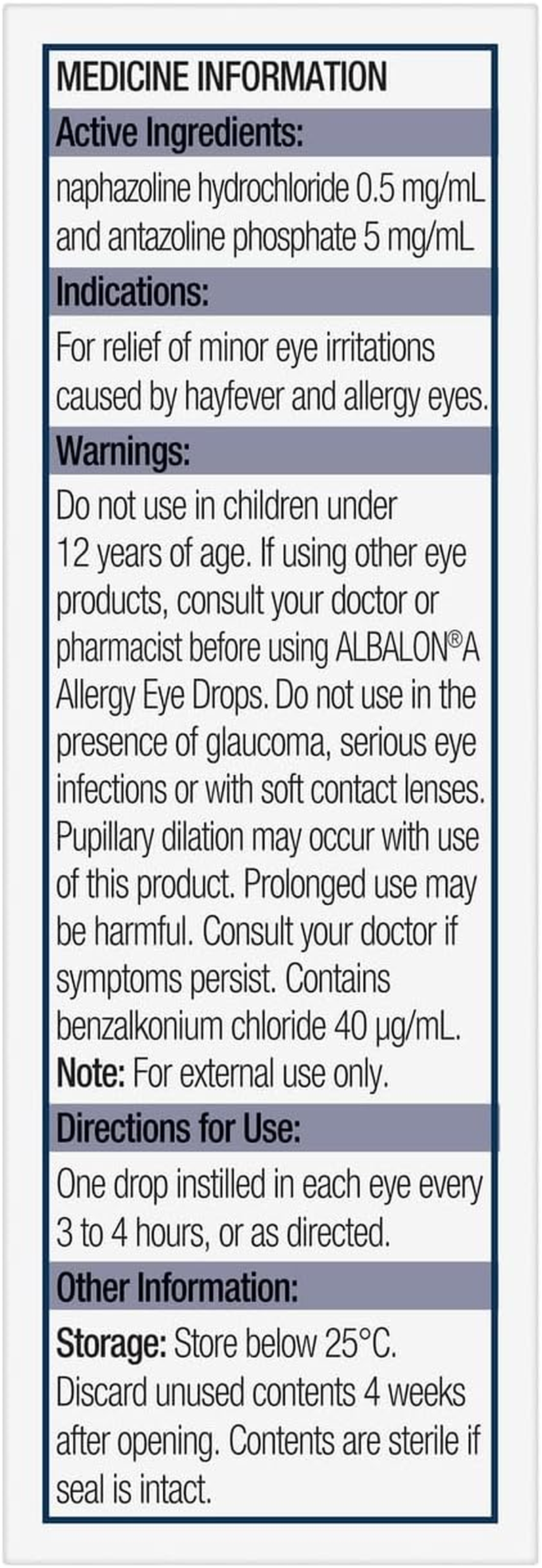 Albalon a Allergy Eye Drops 15Ml image number 1
