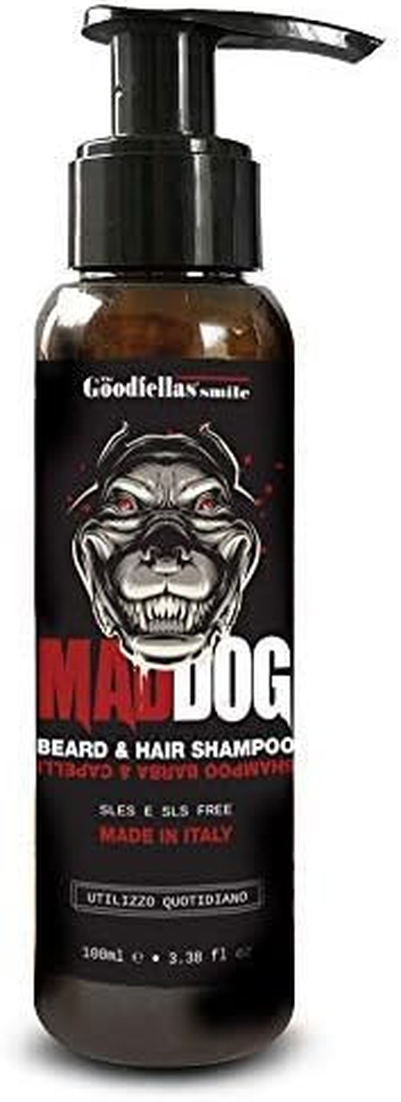 The Goodfellas' Smile Beard & Hair Shampoo 100 Ml Mad Dog. 100% Made in ITALY