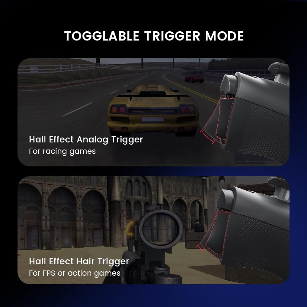 Gamesir G8 plus Bluetooth Mobile Game Controller for Switch & Ios & Android & Tablets, Wireless Gamepad with Hall Effect Joysticks/Hall Trigger, Play Minecraft, Genshin Impact, Call of Duty Mobile image number 2