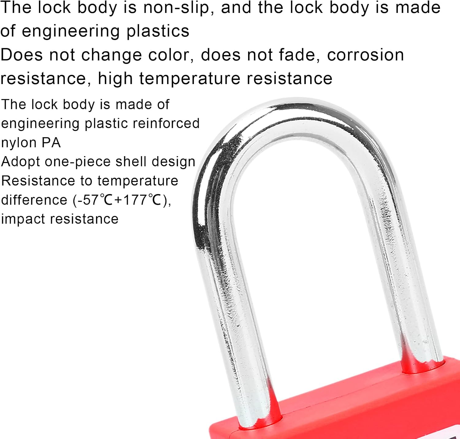 Lockout Tagout Locks, Safety Padlock Set, Locks with Keys for Providing Reliable Security and Preventing Unauthorized Entry into Machinery(Red Color) image number 2