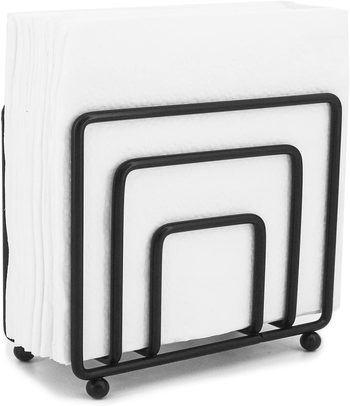 Napkin Holder Freestanding Metal Tabletop Tissue Dispenser for Tables, Dining, Kitchen, Restaurant, Picnic (Gold)