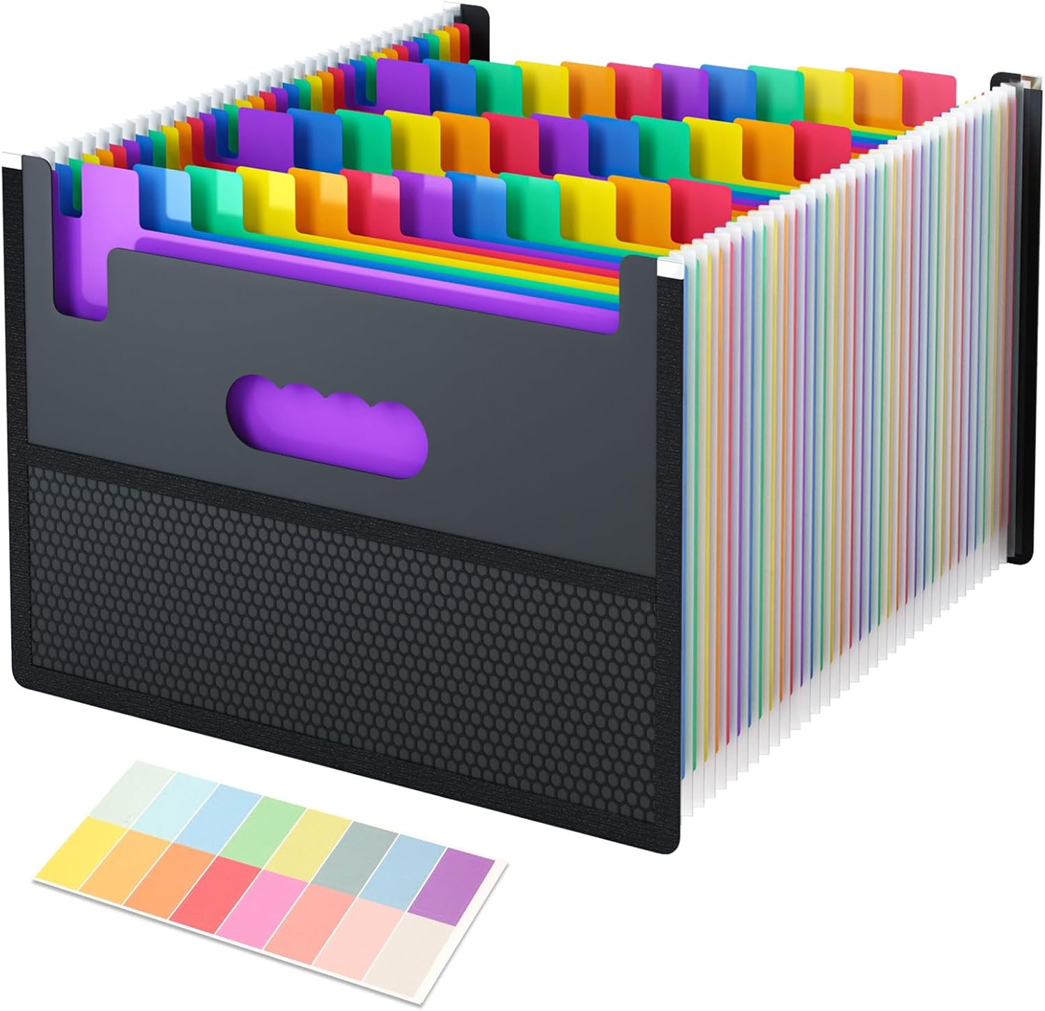 EOOUT 36 Pockets Expanding File Folder, Letter Size Accordion File Organizer with Cloth Edge Wrap Super Large Capacity for Storage Teachers Office and School Supplies image number 5