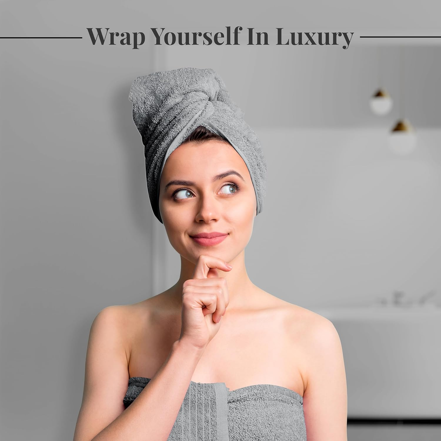 Tens Towels Large Bath Towels, 100% Cotton, 30 X 60 Inches Extra Large Bath Towels, Lighter Weight, Quicker to Dry, Super Absorbent, Perfect Bathroom Towels (Pack of 4, Cool Grey) image number 4