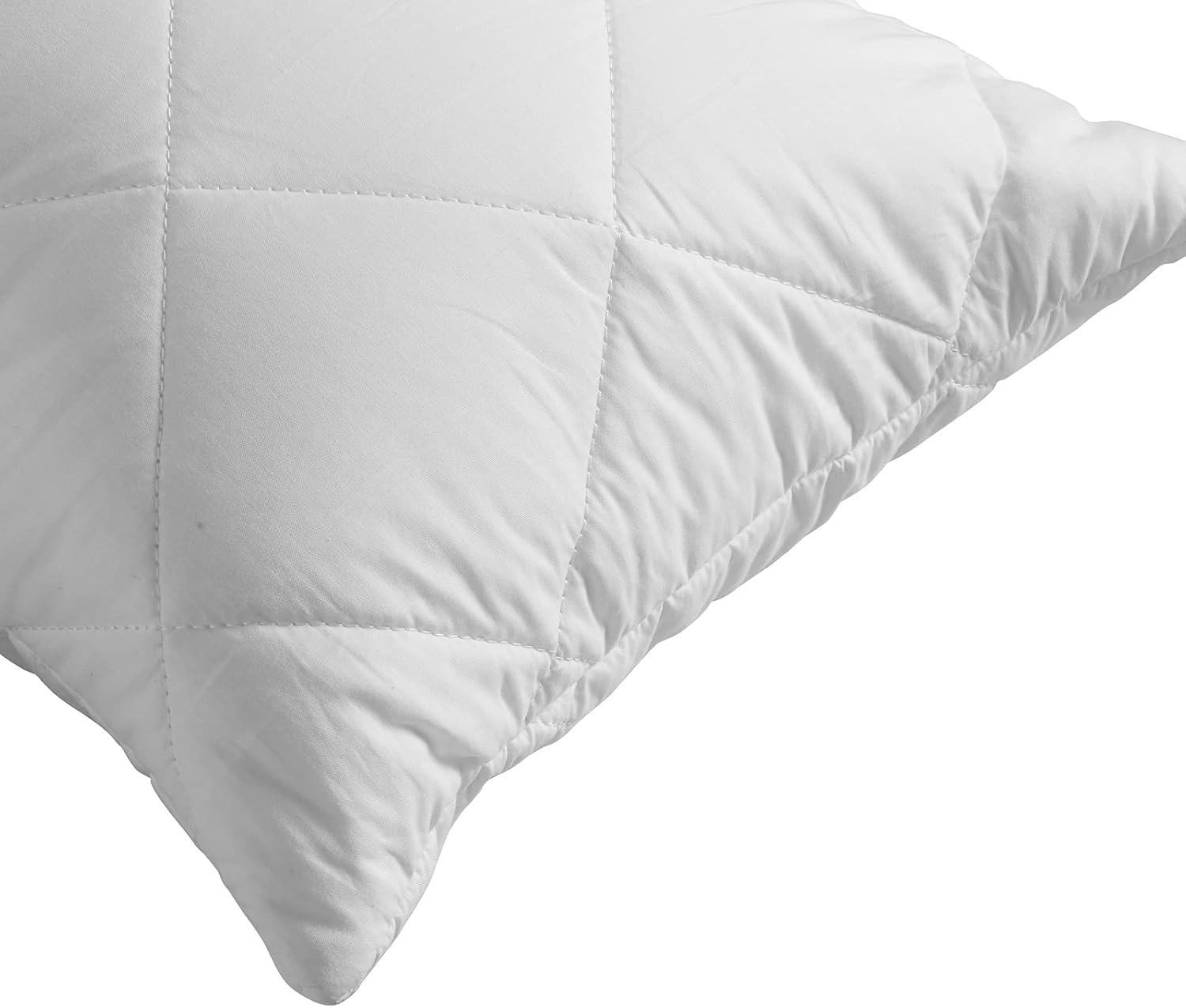 Dreamaker Delux Microfibre Fill Antibacterial Odour Control Cotton Quilted Pillow Case Cover Protector Purafresh Treated Anti-Microbial Anti-Dustmite Protection Machine Washable - V Shape (78X36Cm)