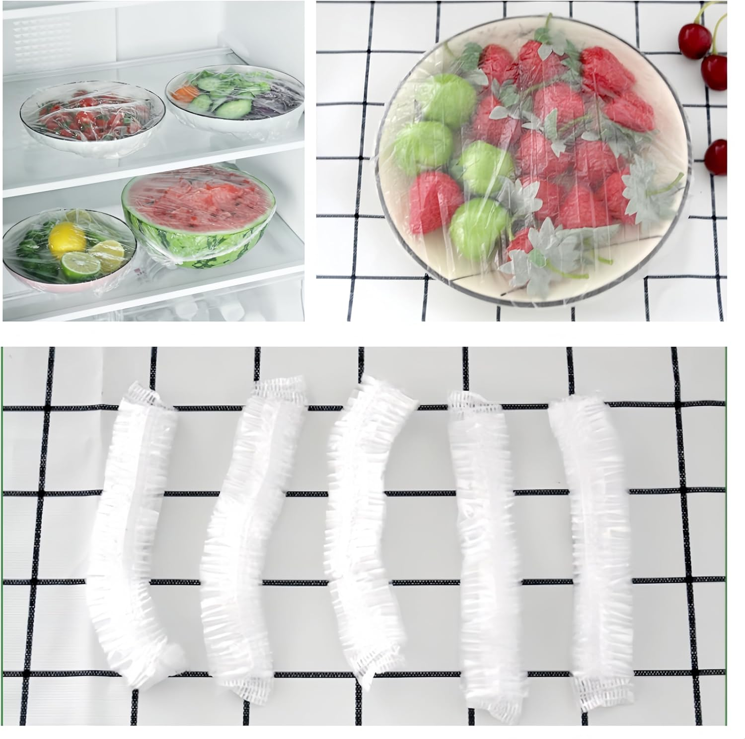 Ai-Oumleef Bowl Covers,100Pcs Shower Caps for Sourdough Bread, Covers Bread Proofing,Reusable Bowl Covers for Bread Proofing, Bread Cover for Rising, Covers for Bowls with Elastic