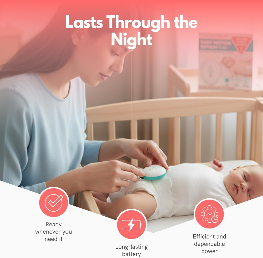 Baby Smile Baby Motion Breathing Monitor | Baby Abdominal Movement Monitor | Audible Alerts for Quick Alerts | Diaper Clip | No Bluetooth image number 5
